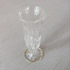 Vintage Crystal Glass Vase 6.5" - Timeless - Perfect Size - Contemporary Flower